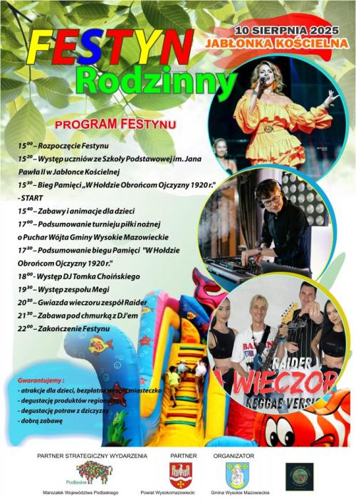 Zapraszamy na festyn do Jabłonki Kościelnej Zapraszamy na festyn do Jabłonki Kościelnej